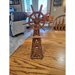 Mid 20th Century Folk Art Wooden Windmill